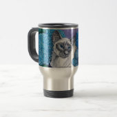Mug De Voyage Blue Point Siamese Chat (Devant gauche)