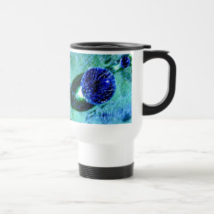 Mug De Voyage Blue Raindrops Water Pearls, Thermo Cup