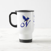 Mug De Voyage Bluebird Monogram Initial N Elegant Personalized (Gauche)