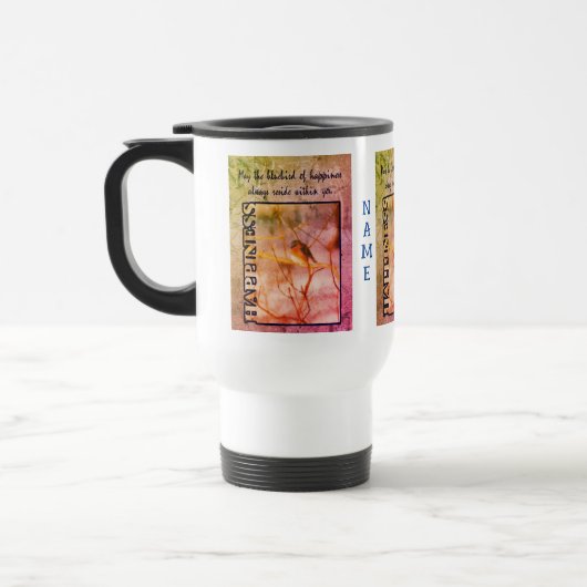 Mug De Voyage Bluebird Of Happiness Art Inspiration (Gauche)