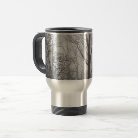 Mug De Voyage Bois gris des arbres (Devant gauche)