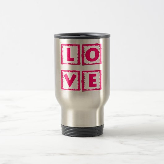 Mug De Voyage Boîte d'amour rose (Centre)