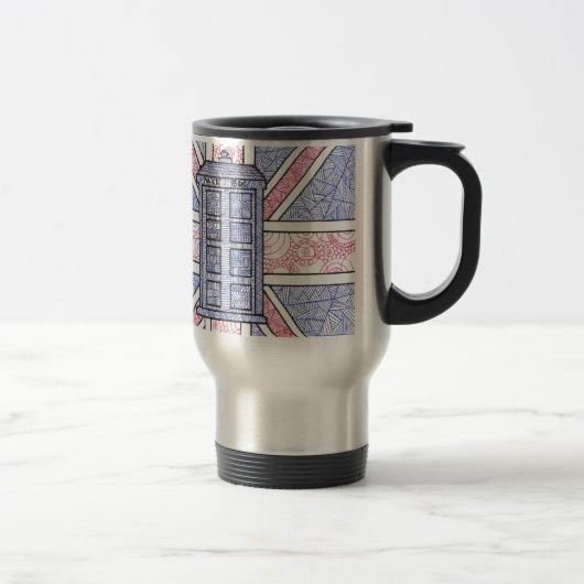 Mug De Voyage Boîte de police britannique et drapeau d'Union (Droit)