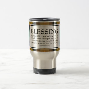 Mug De Voyage Bokeh doré QUE LE SEIGNEUR VOUS BÉNISSE Nombres 6: