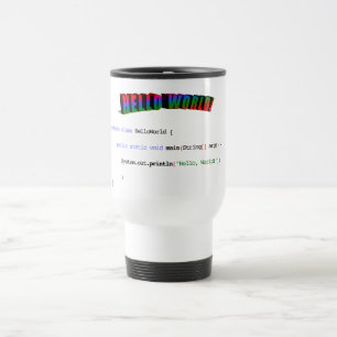 Mug De Voyage Bonjour World geek saluant Java