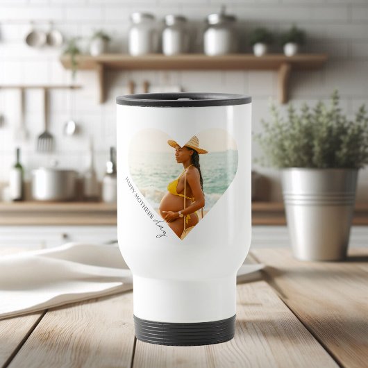 Mug De Voyage "Bonne fête des mères Photo du coeur