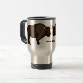 Mug De Voyage Bonne illustration de bison américain  (Devant gauche)