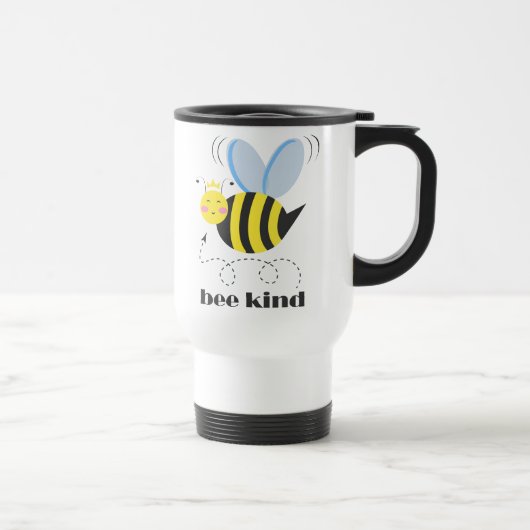 Mug De Voyage Bonne princesse d'abeille avec couronne et slogan  (Droite)