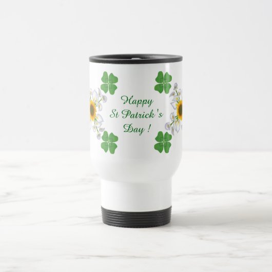 Mug De Voyage Bonne Saint Patrick ! Clover avec Calla (Centre)