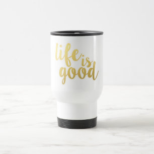 Mug De Voyage "Bonne Vie" Citation de motivation de bonheur d'at