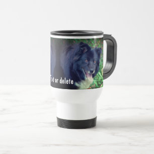 Mug De Voyage Bordure Collie souriant mignon Personnalisé