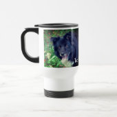 Mug De Voyage Bordure Collie souriant mignon Personnalisé (Gauche)