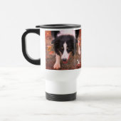 Mug De Voyage Bordure Collie Stare Personnalisé (Gauche)