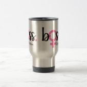 Mug De Voyage Boss Lady tendance Typographie moderne Voyage pers (Centre)