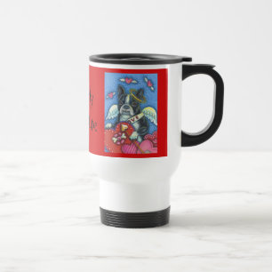 Mug De Voyage Boston Terrier Cupid CHIEN VALENTINE VOYAGE MUG