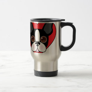 Mug De Voyage Boston Terrier font face