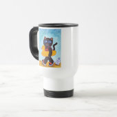 Mug De Voyage Bouchon de chat de plage (Devant gauche)