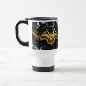 Mug De Voyage Bouchons de café Abstraits de luxe - Noir, Or & Bl (Gauche)