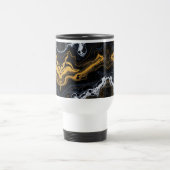 Mug De Voyage Bouchons de café Abstraits de luxe - Noir, Or & Bl (Centre)