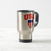 Mug De Voyage Bouclier américain patriotique (Devant droit)