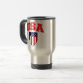 Mug De Voyage Bouclier américain patriotique (Devant gauche)