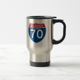 Mug De Voyage Bouclier d'autoroute nationale du Colorado Co I-70