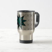 Mug De Voyage Boue crânienne (Turquoise) (Devant droit)