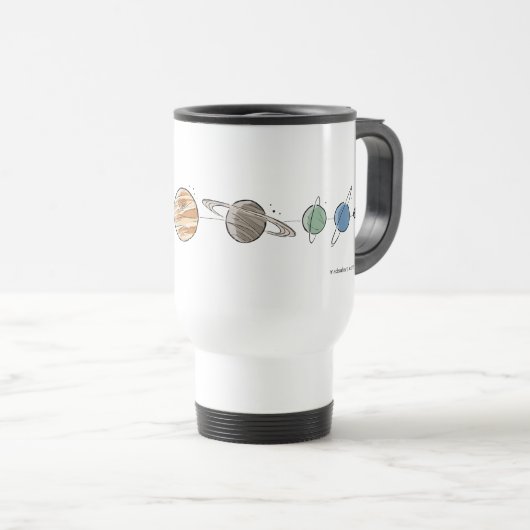 Mug De Voyage Boue de déplacement du système solaire (Devant droit)