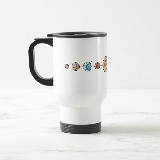 Mug De Voyage Boue de déplacement du système solaire (Gauche)