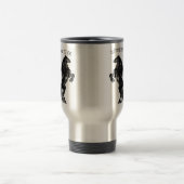 Mug De Voyage Boue de voyage Cheval Noir avec texte personnalisé (Centre)