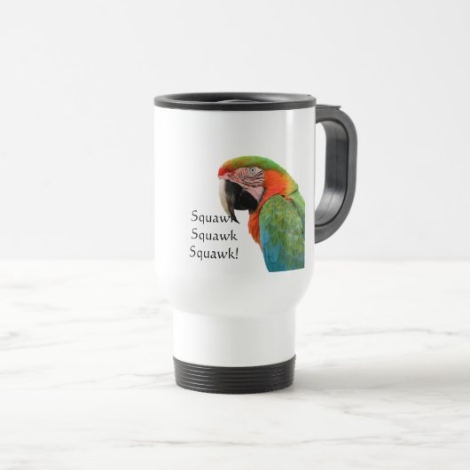 Mug De Voyage Boue de voyage de perroquet avec Macaw (Devant droit)