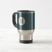 Mug De Voyage Boue monogramme bleu acier (Devant gauche)