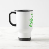 Mug De Voyage Boug De Golf Blanc Personnalisé, Accroché Au Vert (Gauche)