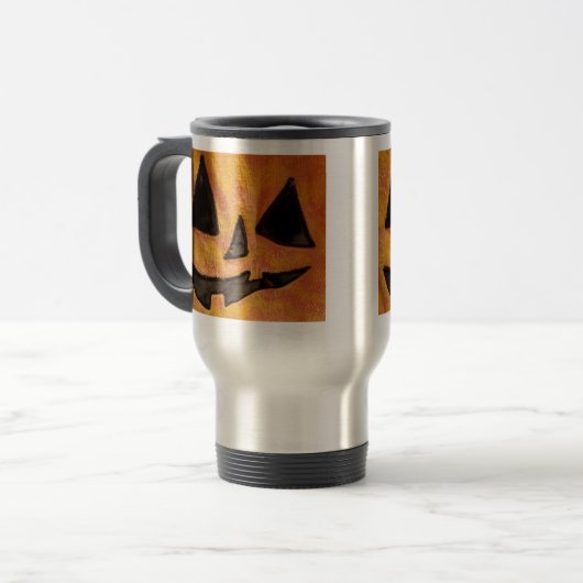 Mug De Voyage Boug de Jack-O-Lanterne Tilté (Devant gauche)