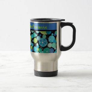 Mug De Voyage Boug de voyage personnalisé, Motif de lunes bleues
