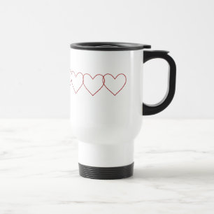 Mug De Voyage Boug Voyage Avec Coeurs Rouges