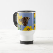 Mug De Voyage Boukeye papillon sur marguerite jaune (Devant gauche)