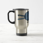 Mug De Voyage Boule bleue des crochets de fil et de crochet (Gauche)
