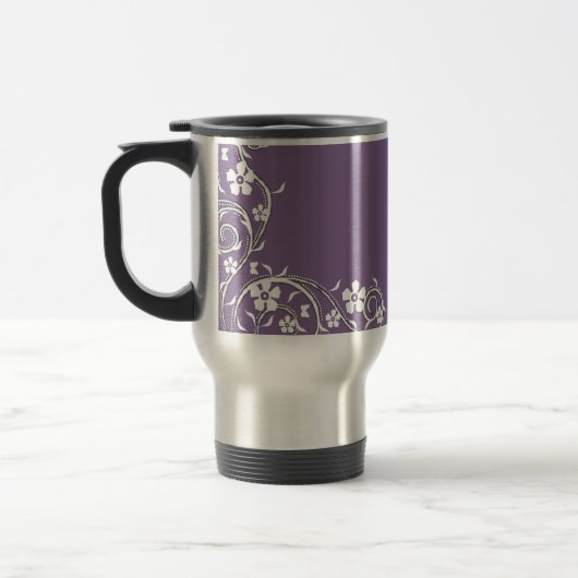 Mug De Voyage Boule de voyage de la glycine Floral (Gauche)