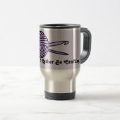 Mug De Voyage Boule pourpre de fil (Knit et crochet) (Devant droit)