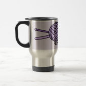 Mug De Voyage Boule pourpre de fil (Knit et crochet) (Gauche)