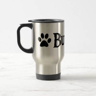 Mug De Voyage Bouledogue (style de pirate avec le pawprint)