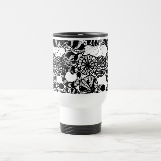 MUG DE VOYAGE BOULES NOIRES ET BLANCHES (Centre)