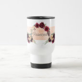 Mug De Voyage Bourgogne et pêche à la florale Boug de voyage per (Centre)