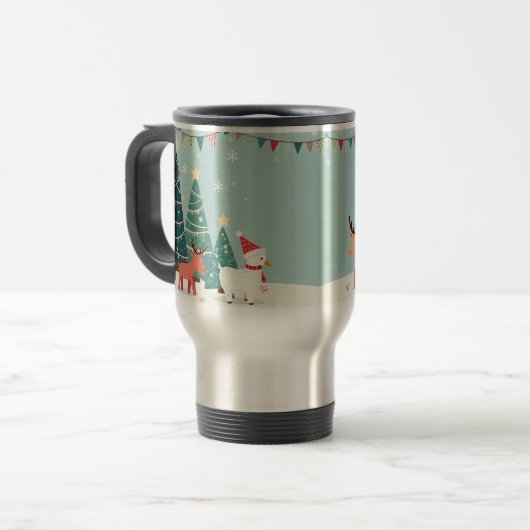 Mug De Voyage bouteille commémorative de Noël (Devant gauche)