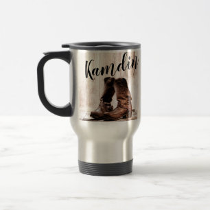 Mug De Voyage Bouteilles de café de 15 onces personnalisées roux