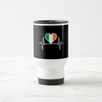 Bouton de coeur du drapeau irlandais