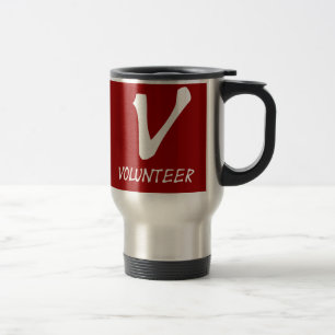 Mug De Voyage Boutons de T-shirt et volontaires volontaires et