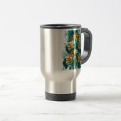 Mug De Voyage Branche avec Feuilles d'or Ginko Biloba (Devant droit)