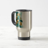 Mug De Voyage Branche avec Feuilles d'or Ginko Biloba (Devant gauche)